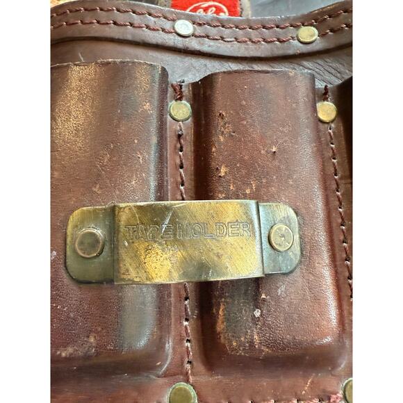 Vintage GE Leather Utility Tool Belt Made in Mexico CC-526-GE Weyerhaeuser Belt - Picture 7 of 14